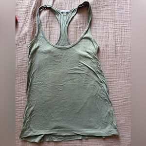 James Perse Gray Green Racerback Tank Top | Soft Cotton | Size 1 (Small)